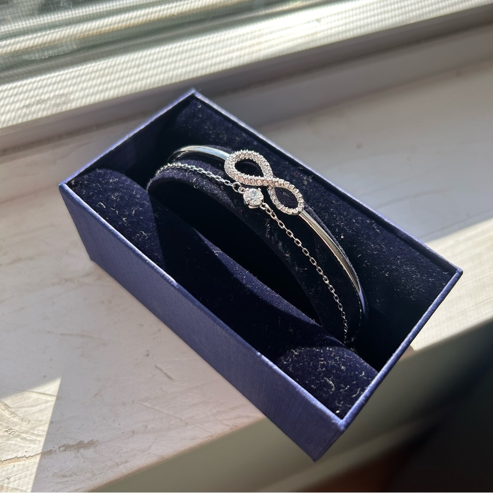 Swarovski Crystal Infinity Bangle Bracelet